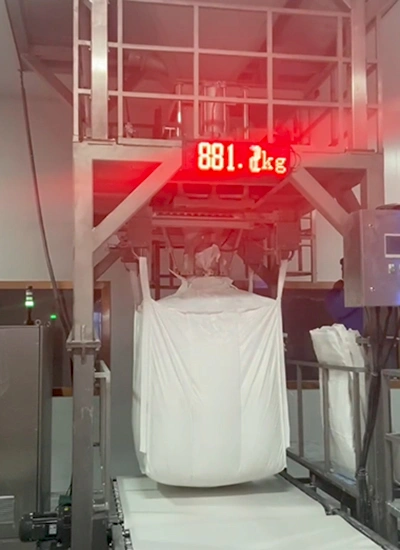 Sistem Pengisian Karung FIBC Dual-Station untuk Pengemasan Glukosa dan Bubuk Asam Amino Food-Grade