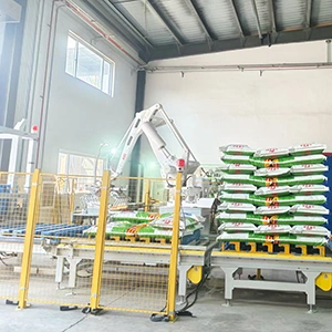 Sistem Pengantongan dan Palletizing Otomatis untuk Pengemasan Pupuk Campuran
